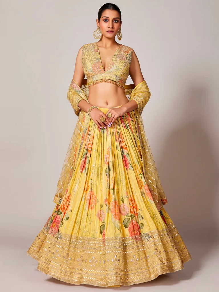 Floral Print Lehenga Choli