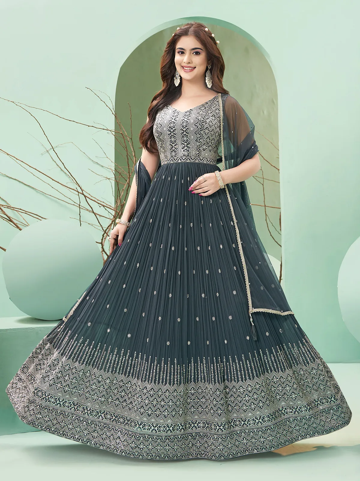 Best Hairstyles for Anarkali Dress Wedding and Festive Edition